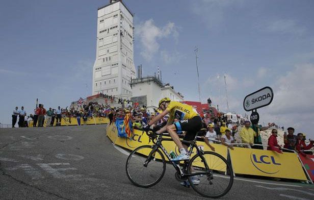 Christopher Froome in Mont Ventoux, July 14, 2013